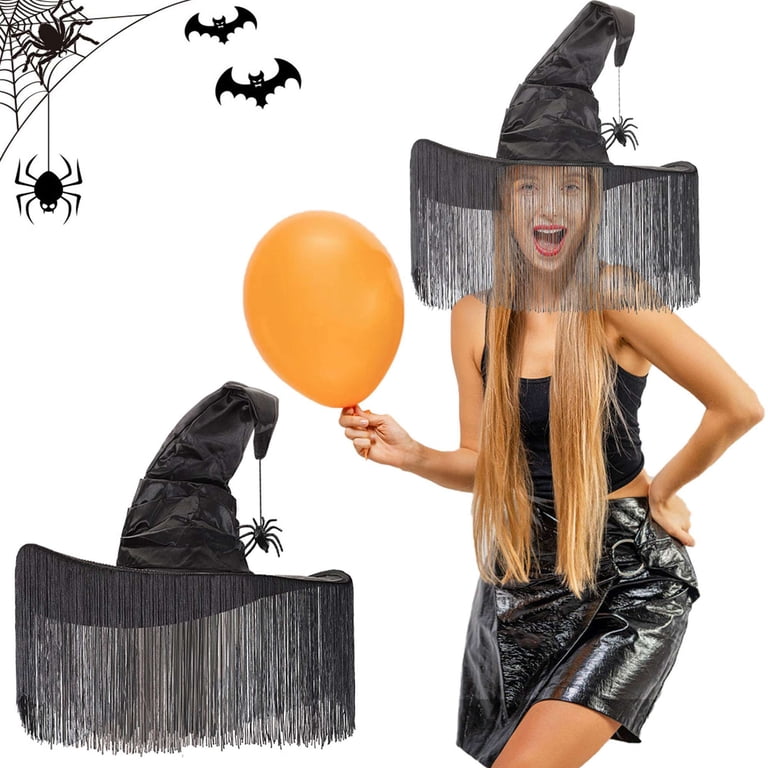 Halloween Witch Hat Adult Costume Accessories Pointed Wide Brim lightweight Wide Brim Witch Hat: Black Halloween Costume Wizard Hat - Etsy main image 3
