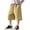Yellow, variant on Kids Boys Solid Color Athletic Shorts Knee Length Casual Sportswear with Pockets Elastic Waistband Stylish Bottoms for Summer Brown 6 Years-7 Years
