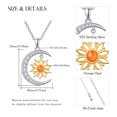 thumbnail image 7 of CUOKA MIRACLE Sunflower Necklace 925 Sterling Silver Opal Sunflower Moon Pendant Necklace Jewelry Birthday Mother's Day Gift for Girlfriend Wife Mom Sister Friend, 7 of 7