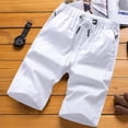 thumbnail image 2 of Ketyyh-chn99 Men's Shorts Casual Cargo Pants with Pocket Button Zipper Shorts White,3XL, 2 of 5