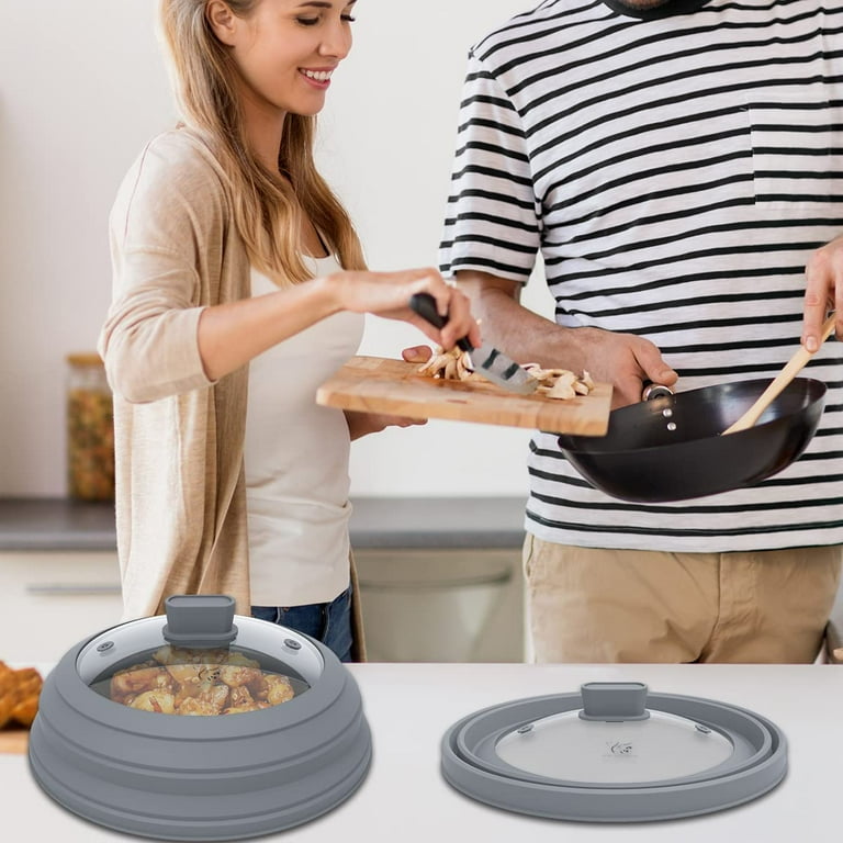 Microwave Food Cover Magnetic Plate Cover Lid Pot Pan Splatter