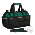 thumbnail image 1 of stanreset 1/2/3/5 Sac à Outils avec Bande Réfléchissante Sacs de Chantier Boîte de Rangement Ajustable Résistant à l'Usure Grande Capacité Pochette d'Entretien Noir Vert/20 Pouces 1 Pce, 1 of 6