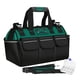 thumbnail image 1 of Injueey Bolsa de herramientas con tira reflectante, tela Oxford, bolsas de electricista para carpintería, caja de almacenamiento Almacenamiento y organización del hogar Negro Verde/20 pulgadas, 1 of 6
