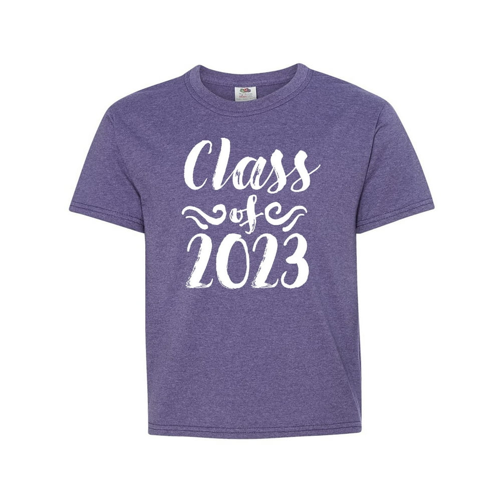 Class of 2023 graduation brushstroke text in white Youth TShirt