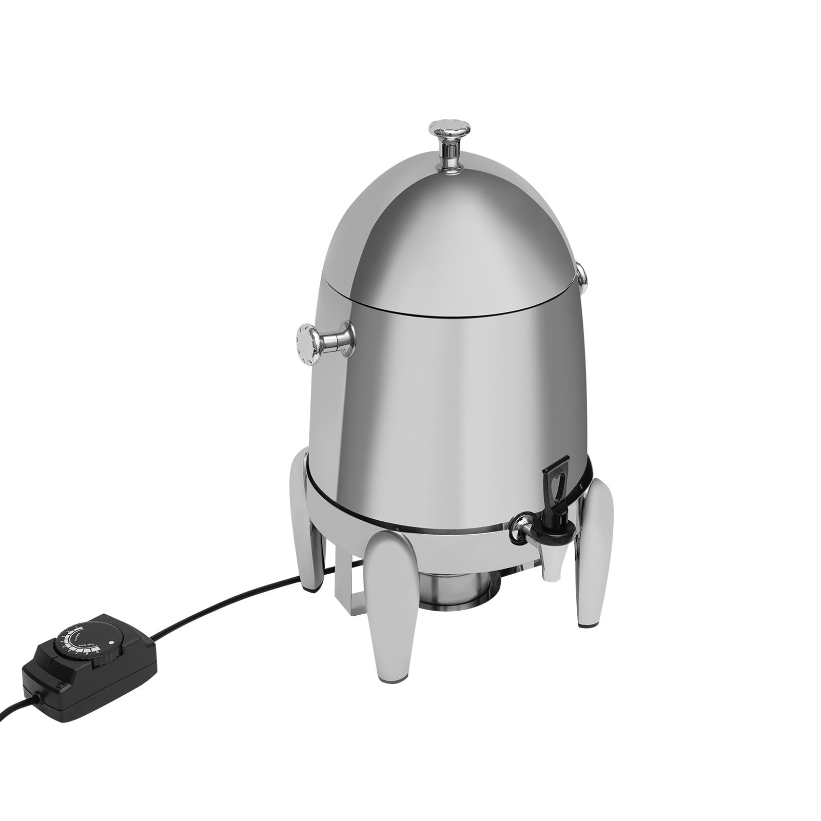 12L Hot Beverage Dispenser, Commercial Stainless Steel Hot Water Dispenser, Electric Heating & Alcohol Burner Ready, Easy Carry Handle, for Buffet Wedding