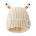 thumbnail image 2 of UTSJKR Cute Little Monster LED Knit Beanie, 2025 Winter Funny Knitted Hat, Cute Glowing Little Monster Knit Hat for Women Girl Beige, 2 of 4