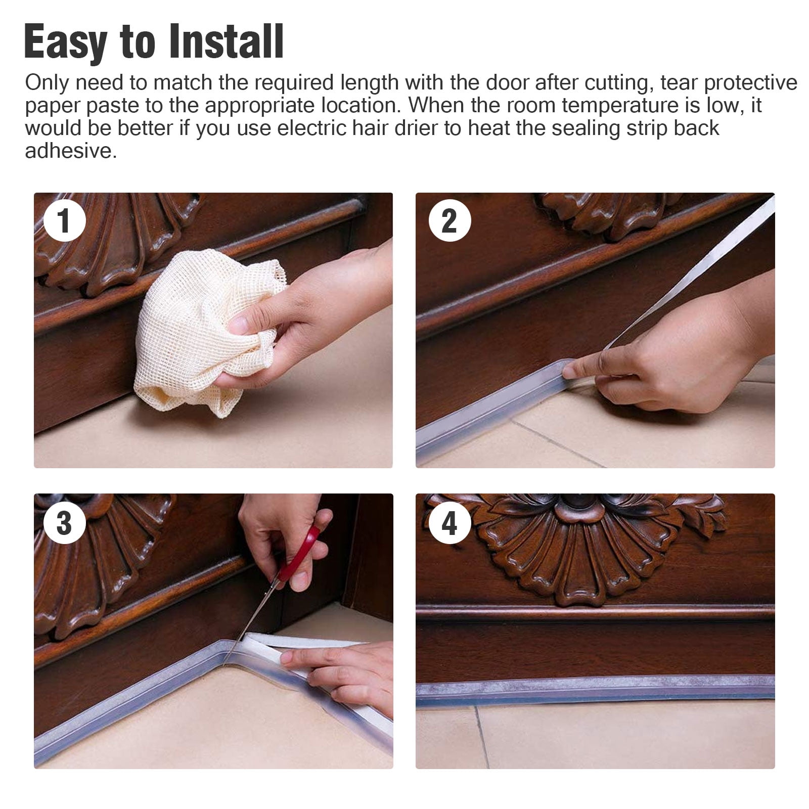 easy weather stripping for doors