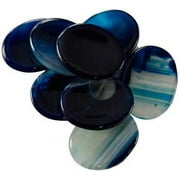 RBI Worry Stone Pocket Size Blue Onyx Hold For Stress Anxiety Relief