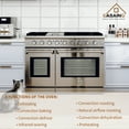 thumbnail image 4 of CASAINC 48 in. 6.8 cu. ft. Front Control Freestanding Double Ovens Gas Range in Stainless Steel, 4 of 8