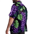 thumbnail image 3 of Grape Men's Casual Button Down Short Sleeve Hawaiian Printed Summer Beach Shirts, 3 of 6