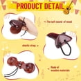 thumbnail image 3 of 1 Pair Spanish Castanets Flamenco Castanets with String Traditional Wood Hand Percussion Castanets(Brown), 3 of 6