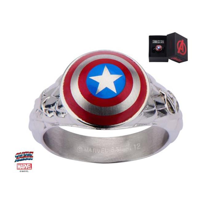Marvel Avengers Captain America Stainless Steel Ring 