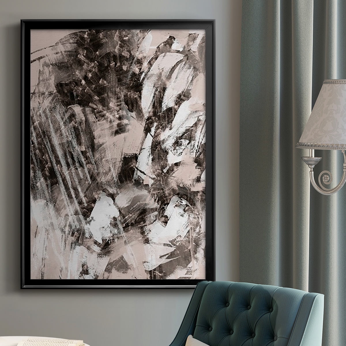 Blush Blackboard I Premium Framed Print, in Gold, Black, or Silver - Ready to Hang