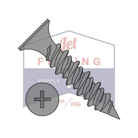 

#8 x 3 Hi-Low Drywall Screws | Phillips | Bugle Head | Steel | Black Phosphate (Quantity: 2000)