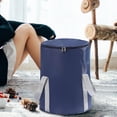 thumbnail image 4 of Bolsa de lavado de pies plegable con bolsa de almacenamiento, lavabo al aire libre, bañera impermeable, cubo de de pies portátil multifuncional Azul oscuro Yinane Cubo para remojar los pies, 4 of 8