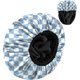 thumbnail image 1 of wonima11 Luxury Shower Cap Terry Cloth Lined EVA Waterproof Reusable Triple Layer Elastic Hair Bath Caps for Women Girls Cute-Blue Checkered, 1 of 1