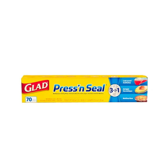Glad Pressn Seal Plastic Food Wrap - 70 Square Foot Roll (Package May Vary) Packaging May Vary