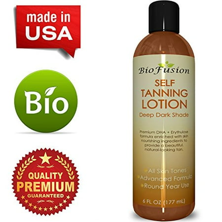Dark Tan Combo - Self Tanning Lotion Deep Dark Shade Round Year Use All Skin Tones by Biofusion