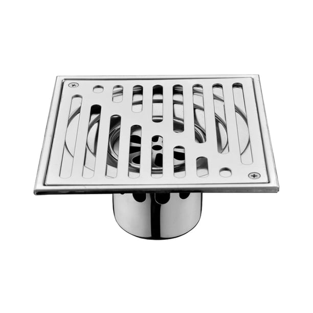 Monstrate Drenaje de piso de acero inoxidable plateado Desagüe de piso de baño de varios tamaños y duradero, fácil de instalar Accesorios de baño Tipo 2 150*150mm