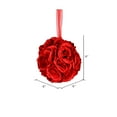 thumbnail image 2 of Vickerman 6" Artificial Red Rose Ball, Pack of 2, 2 of 3