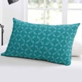 thumbnail image 5 of Teal Morocco Throw Pillow Cover 24 x 36 Inch Decorative Pillow Cover Geometric Leaf Diamond Lattice Abstract Lumbar Pillowcase Seasonal Rectangle Cushion Case for Couch Sofa Bed Living Room, 5 of 7