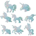 thumbnail image 2 of 16PCS Unicorn Window Clings Anti Collision Rainbow Window Glass Stickers for Birds Strike Decals Non Adhesive Prismatic Vinyl Film Home Decorations for Sliding Doors Windows Glass, 2 of 9