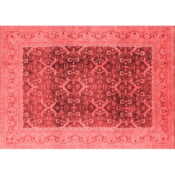 Ahgly Company Indoor Rectangle Oriental Red Traditional Area Rugs, 5' x 7'