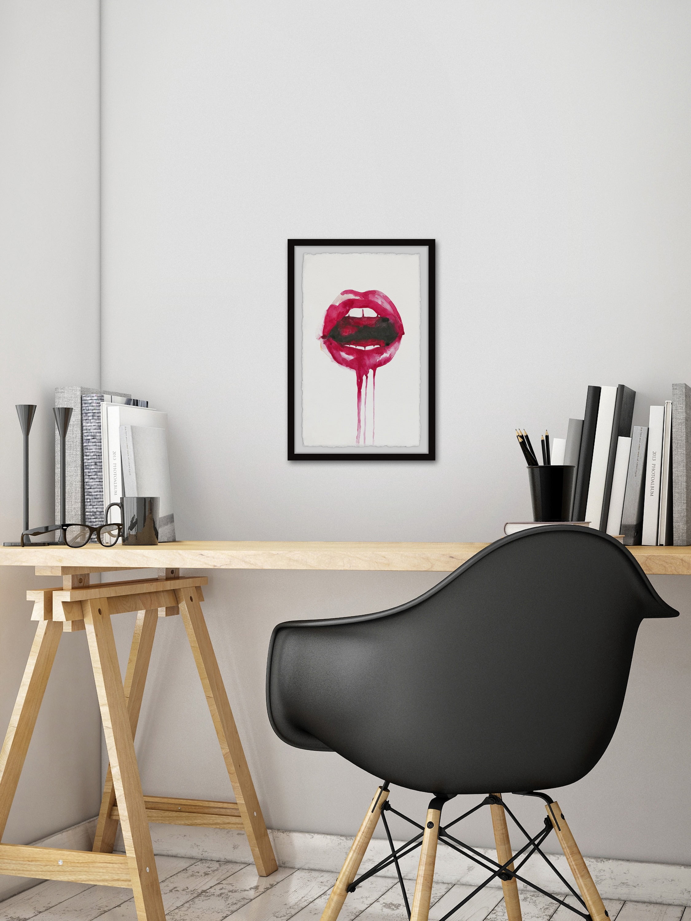 Marmont Hill "Adorable Lips" Framed Painting Print