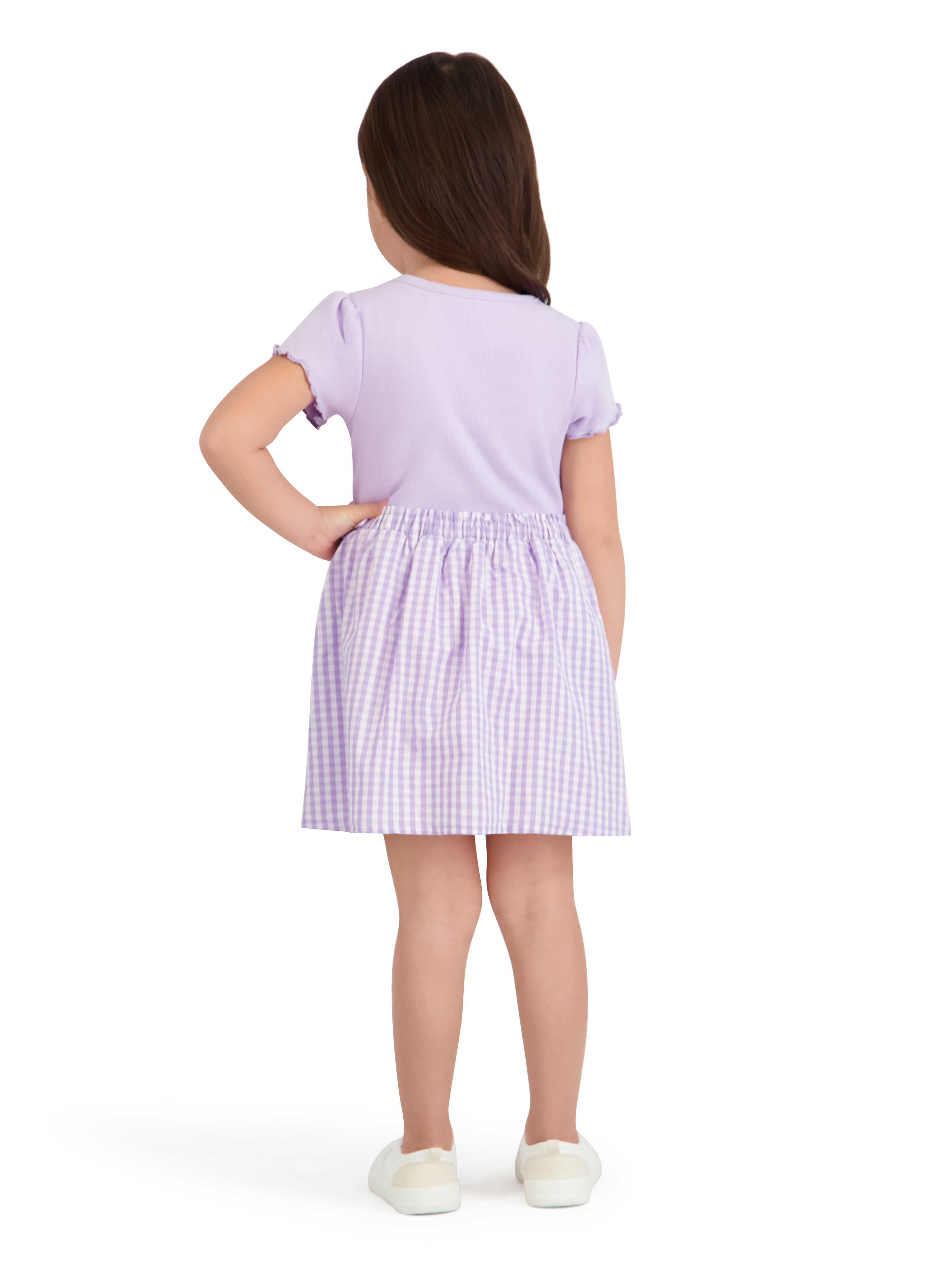 Hello Kitty Toddler Girls Woven Short Sleeve Dress, Sizes 12 Months-5T
