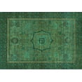 thumbnail image 1 of Ahgly Company Machine Washable Indoor Rectangle Abstract Turquoise Blue Modern Area Rugs, 2' x 3', 1 of 4