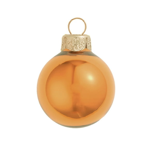 40ct Pearl Burnt Orange Glass Ball Christmas Ornaments 1.25" (30mm)