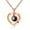 925 Heart Gold, variant on I Love You Necklace, 925 Sterling Silver 100 Languages Projection on Round Onyx Pendant Loving Memory Collarbone Necklace 1 Pcs