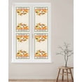 thumbnail image 2 of Window Privacy Film Vintage Thanksgiving Stained Glass Window Film Decorative Sun Block Window Cover Orange Pumpkins Rustic Fall Window Clings Static Adhesive Sticker for Bathroom 17.7"x78.7", 2 of 7