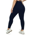 thumbnail image 3 of CCRFTGI PLus size Leggings for women Butt Lifting High Waisted Workout Gym Yoga Pants Impact Sports Activewear Athletic Outdoor Tummy Control Women's Leggings Navy XL, 3 of 3