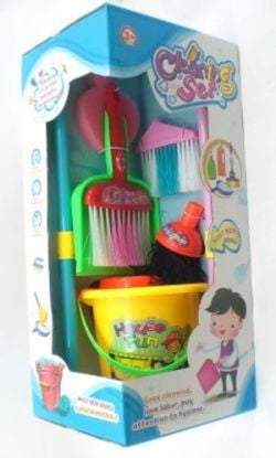 Cleaning Set Toy Broom Mop And Bucket 