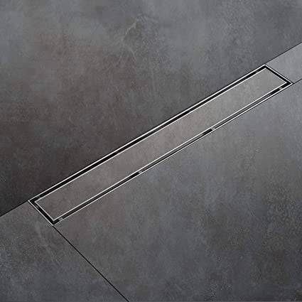 Linear Shower Drain Comes with Tiled Stealth Drain Stainless Steel Drain 24" 
