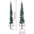 thumbnail image 2 of vidaXL Christmas Tree Slim Half Artificial with Stand, 2 of 8
