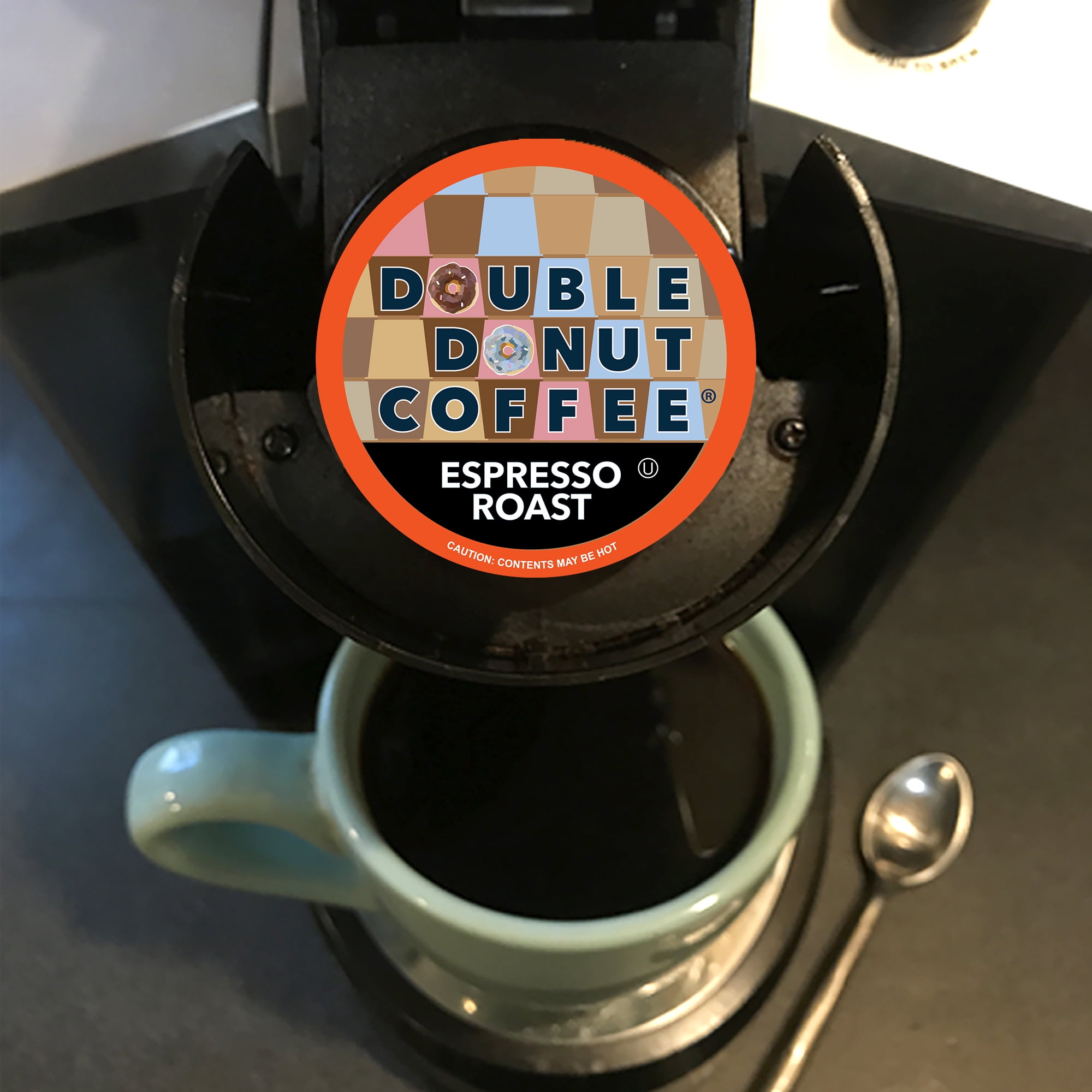 Double Donut Espresso Coffee Pods, Dark Roast, 80 Count for Keurig K Cup