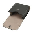 thumbnail image 4 of Mini Camera Photo Pouch, PU Leather Mini Picture Holder Case Flap Button Design  For Traveling Black,Brown, 4 of 8