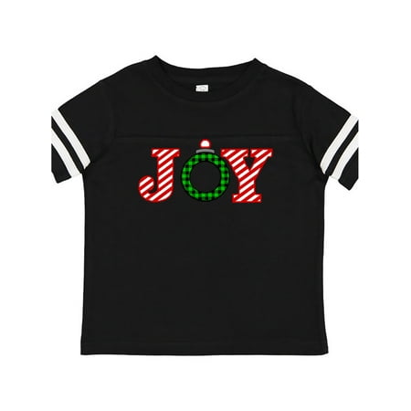 

Inktastic Joy Christmas Ornament with Candy Cane Stripes Gift Toddler Boy or Toddler Girl T-Shirt