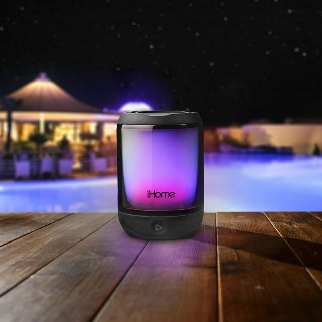 iHome PLAYGLOW MINI Rechargeable Color Changing Waterproof BT Speaker w/Mega Battery