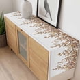 thumbnail image 4 of Eucalyptus Leaves Table Runner 72 Inches Long Farmhouse Dress Scarves, Brown Summer Botanical Weeping Dining Tablerunner for Coffee Table/Kitchen Island/Party Décor, 13" x 72", 4 of 8