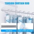 thumbnail image 2 of Barra de cortina de ducha TEECK ajustable de 81 a 173 cm, color blanco, 2 of 8