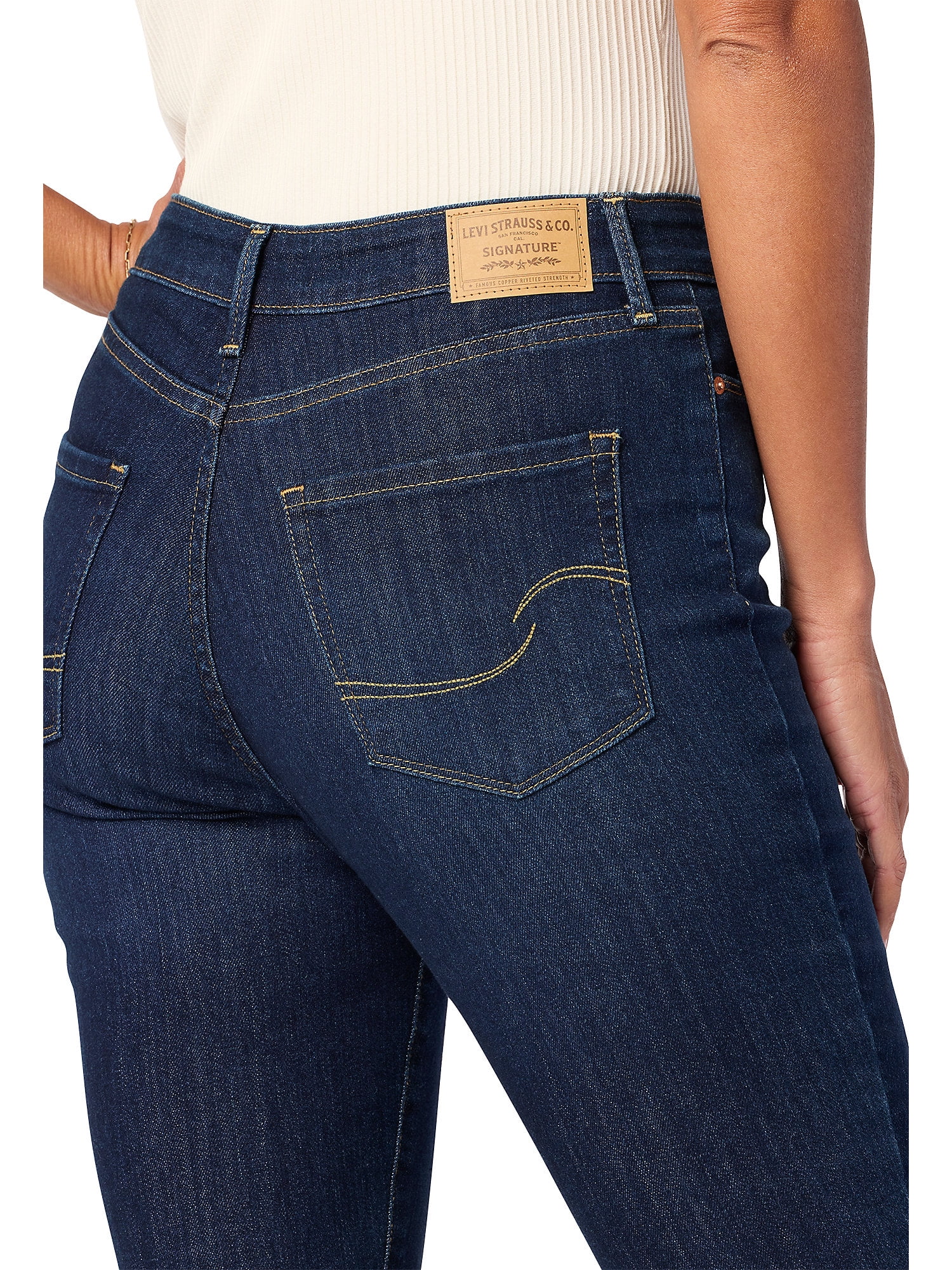 Levi Strauss Signature Women's and Women's Plus High Rise Skinny Jeans, Inseams: Short, Regular and Long, Sizes 2-28