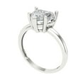 thumbnail image 2 of Clara Pucci 14K White Gold Solid Gold WhiteSapphire Solitaire Anniversary Ring for Women - 2 cttw Heart Cut, 2 of 8