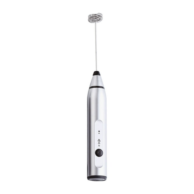 kcavykas USB Charging Electric Milk Foam Beater, Stainless Steel