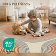 thumbnail image 4 of ODIKA 5'x7' Washable Area Rug Layered Elevation Map Abstract Lines Flowing Topographic Wavy Refined Structured for Guest Room, Lounge, Apartment, Non-Slip Low Profile, Stain Resistant, 4 of 7