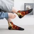 thumbnail image 2 of Pofeuu Maple Leaf Meditating Fox Print 30cm Socks, Adult Running Hiking Socks for Youth and Adult, 2 of 7