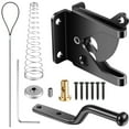 thumbnail image 5 of Ihvewuo Self-Locking Gate Latch Carbon Steel Post Mounted Fence Gate Latch Heavy Duty Automatic Gravity Lever Locking Fence Spring Cable Pull For Wooden Vinyl Gate, 5 of 10
