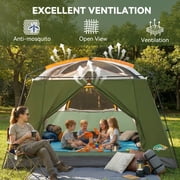 HOTEEL 10 Person Camping Tent, Easy Setup Waterproof Windproof Backpacking Tent with Removable Rainfly, Lightweight Portable Outdoor Family Tents for Camping, Travel, Fishing, Hiking, Green